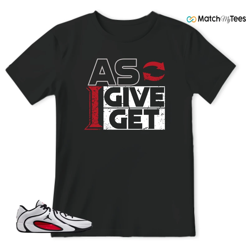 NIKE AIR JORDAN TATUM 4 WHITE UNIVERSITY RED SNEAKER Matching Tees t-shirt