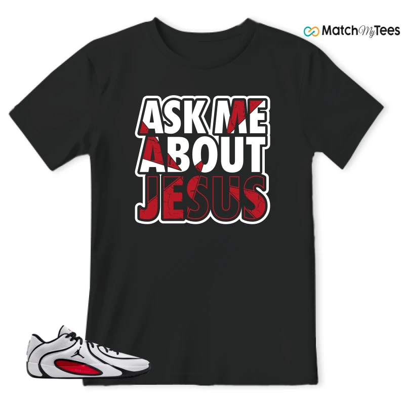 NIKE AIR JORDAN TATUM 4 WHITE UNIVERSITY RED SNEAKER Matching Tees t-shirt