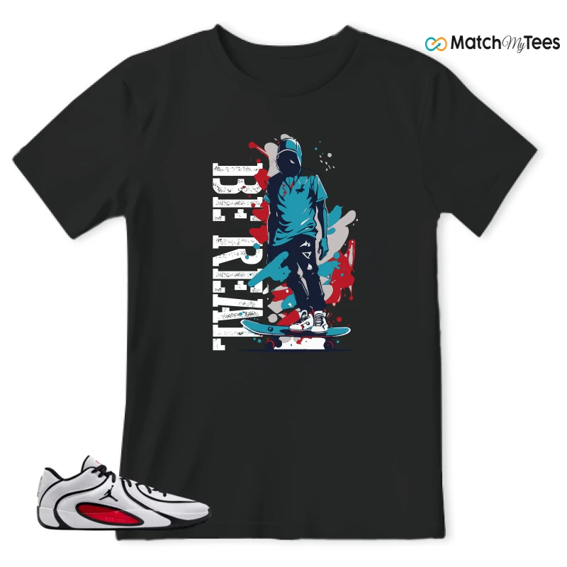 NIKE AIR JORDAN TATUM 4 WHITE UNIVERSITY RED SNEAKER Matching Tees t-shirt