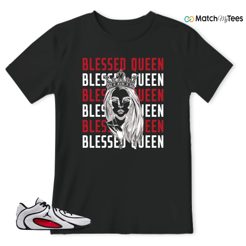NIKE AIR JORDAN TATUM 4 WHITE UNIVERSITY RED SNEAKER Matching Tees t-shirt