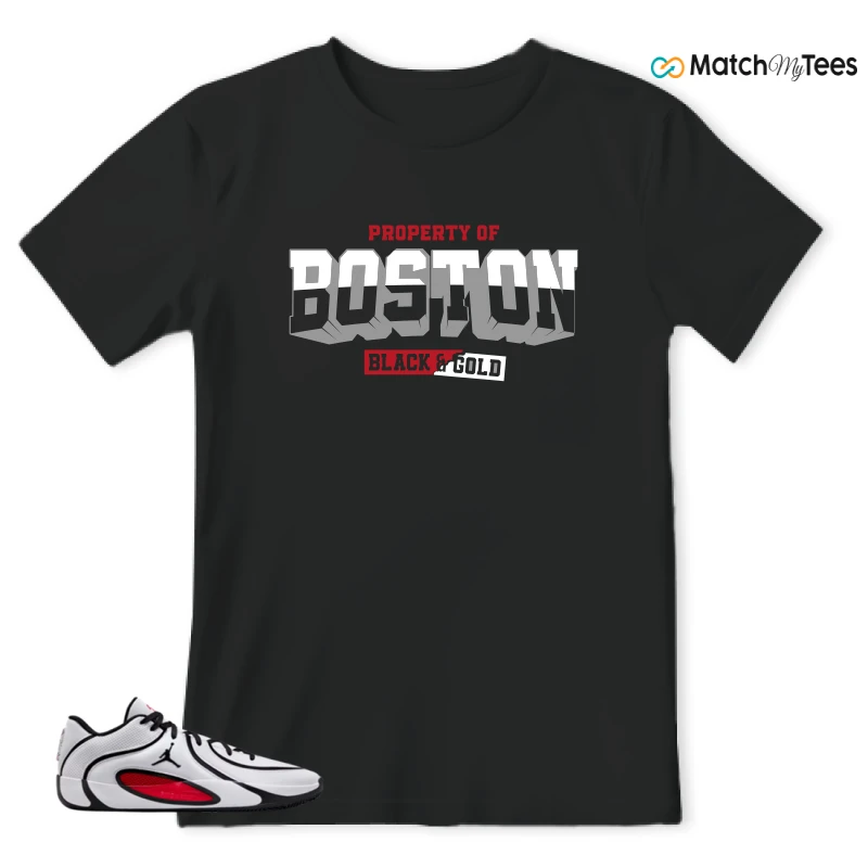 NIKE AIR JORDAN TATUM 4 WHITE UNIVERSITY RED SNEAKER Matching Tees t-shirt