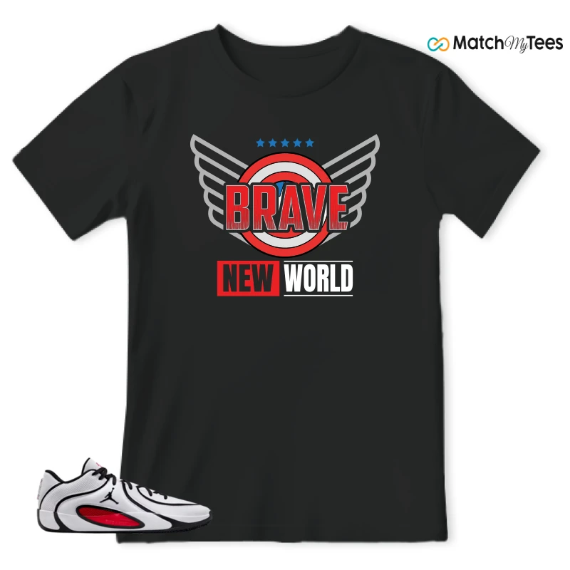 NIKE AIR JORDAN TATUM 4 WHITE UNIVERSITY RED SNEAKER Matching Tees t-shirt