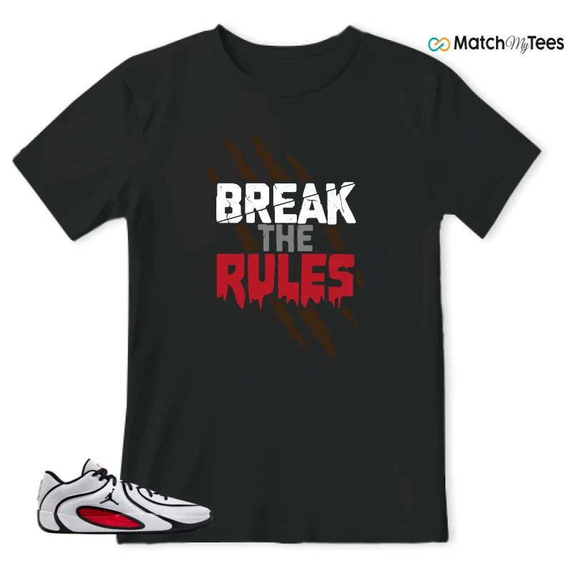 NIKE AIR JORDAN TATUM 4 WHITE UNIVERSITY RED SNEAKER Matching Tees t-shirt