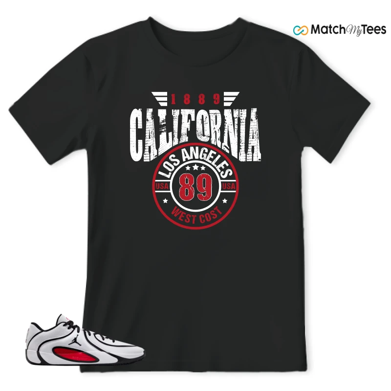 NIKE AIR JORDAN TATUM 4 WHITE UNIVERSITY RED SNEAKER Matching Tees t-shirt