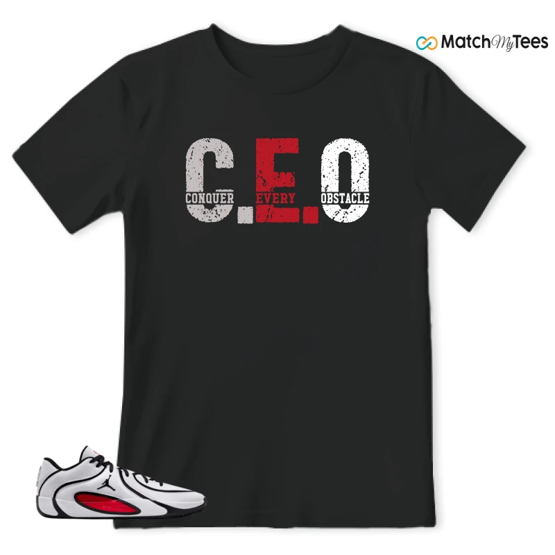 NIKE AIR JORDAN TATUM 4 WHITE UNIVERSITY RED SNEAKER Matching Tees t-shirt