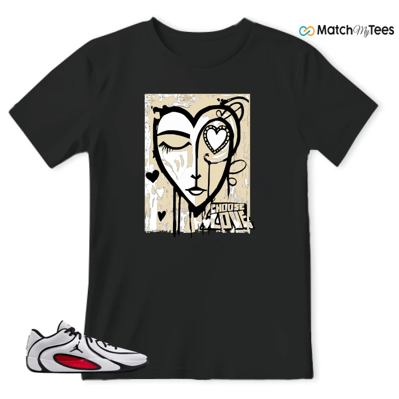 NIKE AIR JORDAN TATUM 4 WHITE UNIVERSITY RED SNEAKER Matching Tees t-shirt