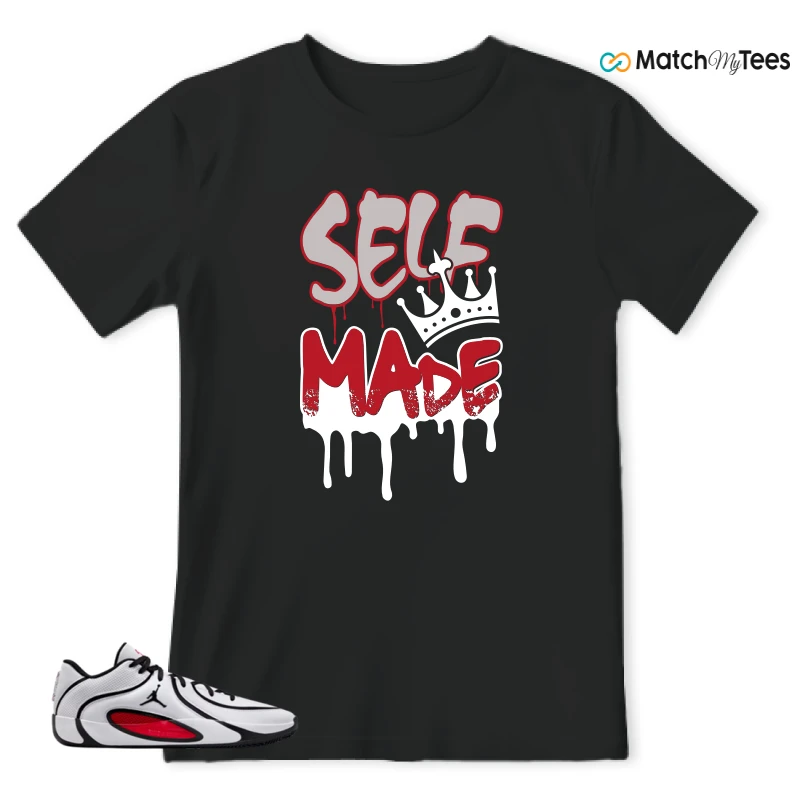 NIKE AIR JORDAN TATUM 4 WHITE UNIVERSITY RED SNEAKER Matching Tees t-shirt