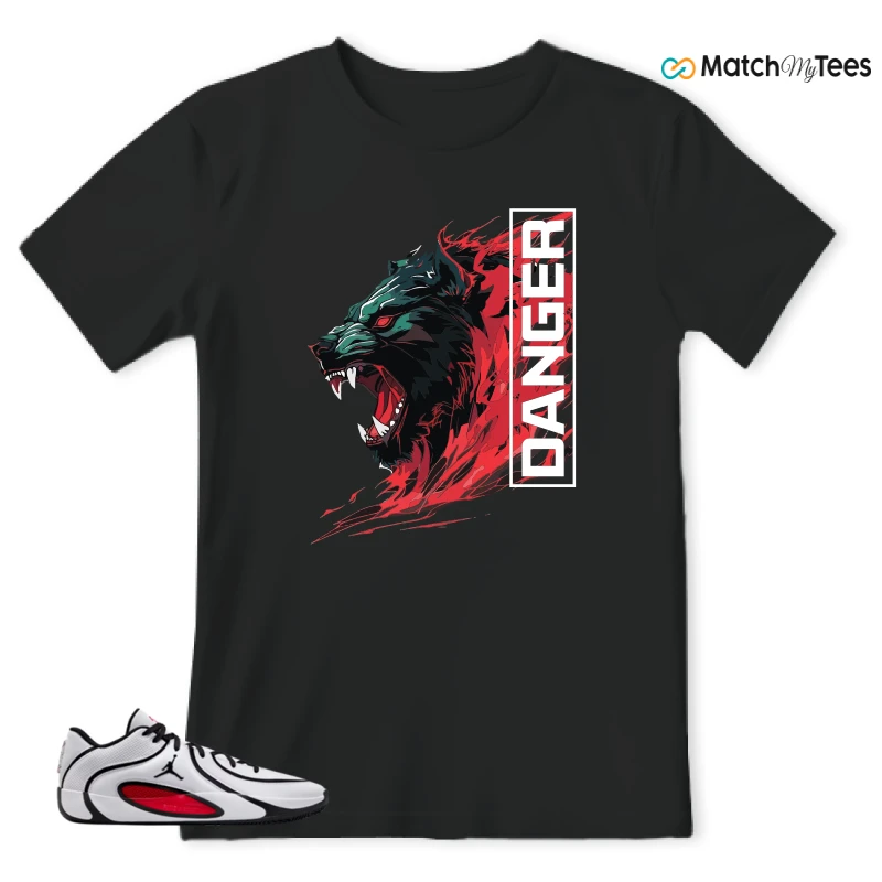 NIKE AIR JORDAN TATUM 4 WHITE UNIVERSITY RED SNEAKER Matching Tees t-shirt