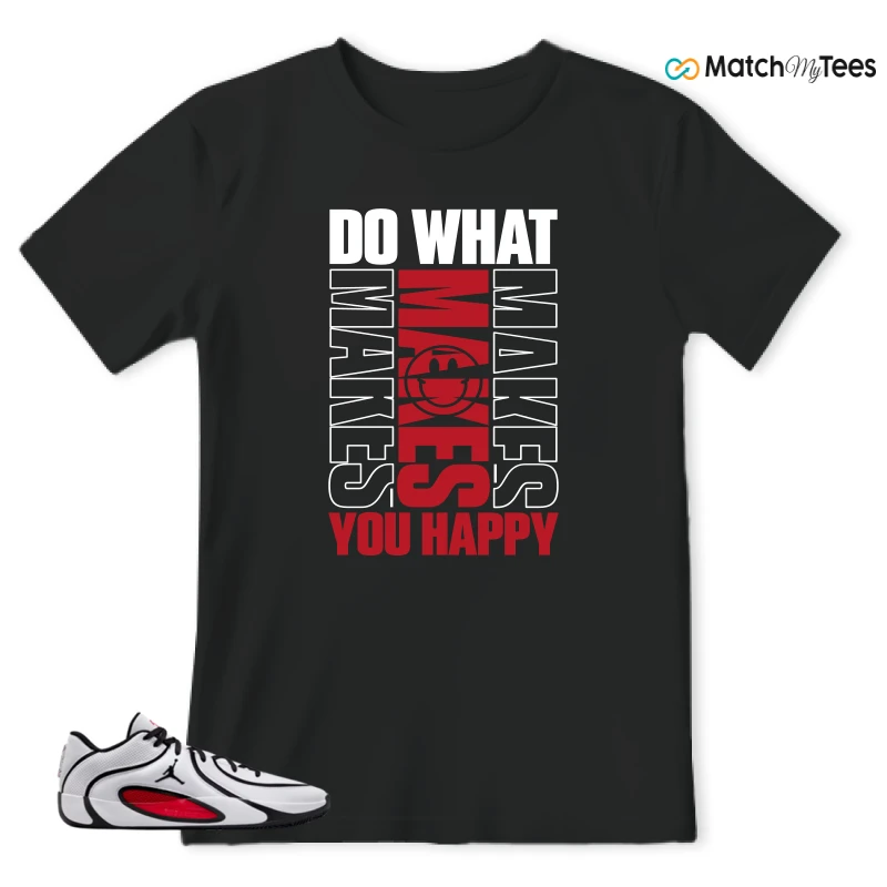 NIKE AIR JORDAN TATUM 4 WHITE UNIVERSITY RED SNEAKER Matching Tees t-shirt