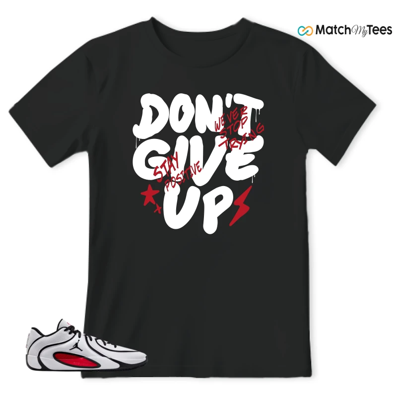 NIKE AIR JORDAN TATUM 4 WHITE UNIVERSITY RED SNEAKER Matching Tees t-shirt