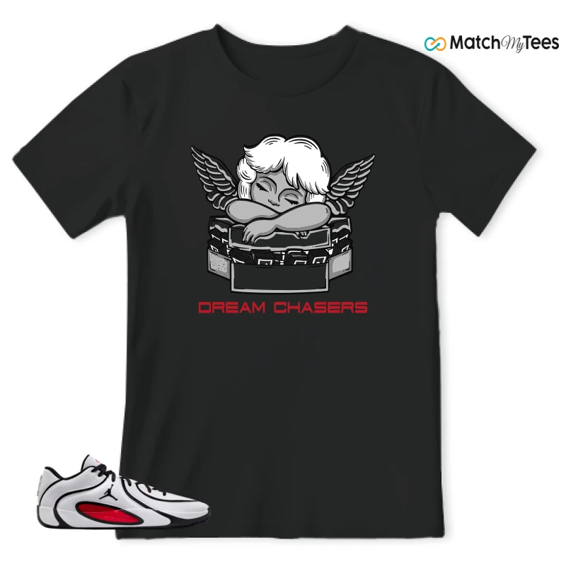 NIKE AIR JORDAN TATUM 4 WHITE UNIVERSITY RED SNEAKER Matching Tees t-shirt