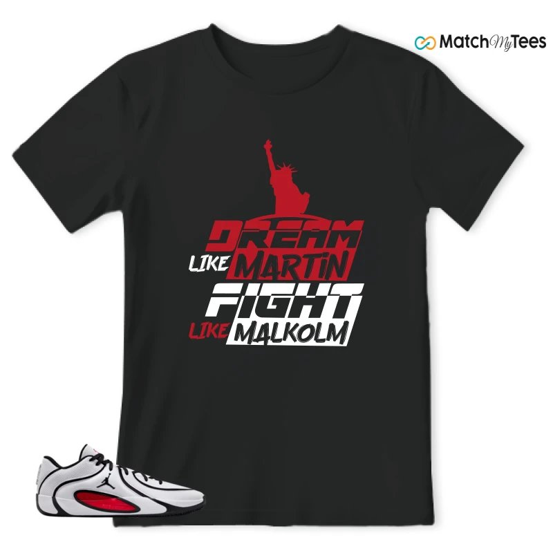 NIKE AIR JORDAN TATUM 4 WHITE UNIVERSITY RED SNEAKER Matching Tees t-shirt