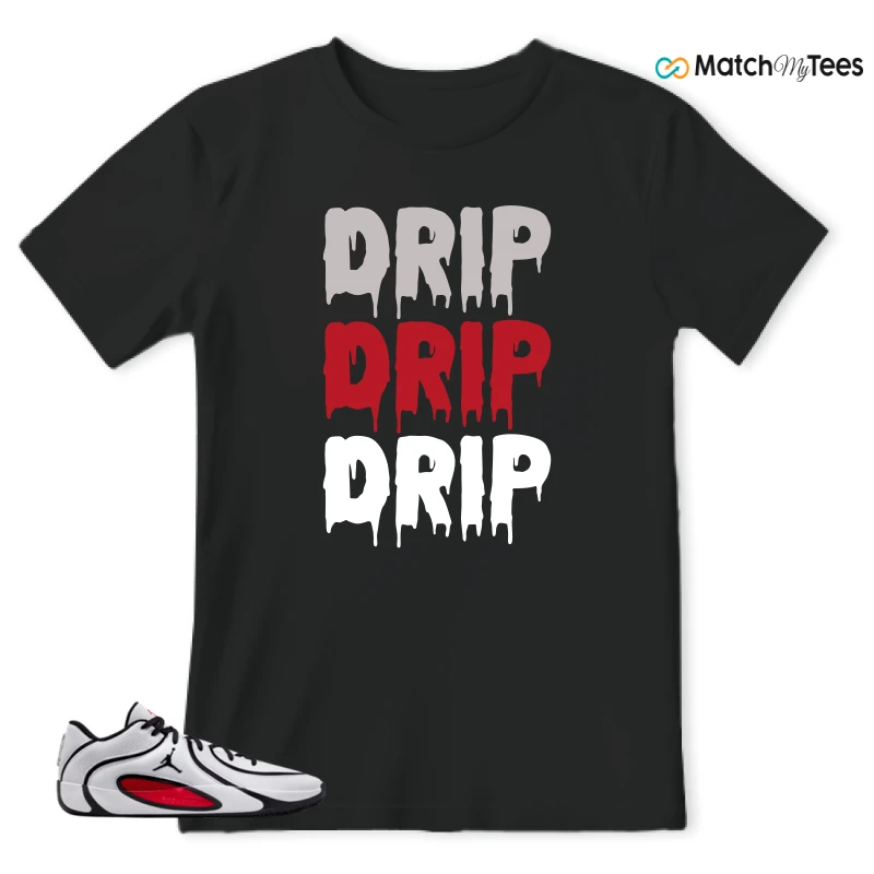 NIKE AIR JORDAN TATUM 4 WHITE UNIVERSITY RED SNEAKER Matching Tees t-shirt