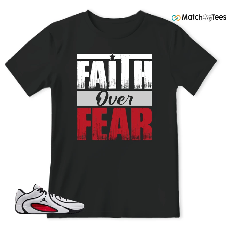 NIKE AIR JORDAN TATUM 4 WHITE UNIVERSITY RED SNEAKER Matching Tees t-shirt