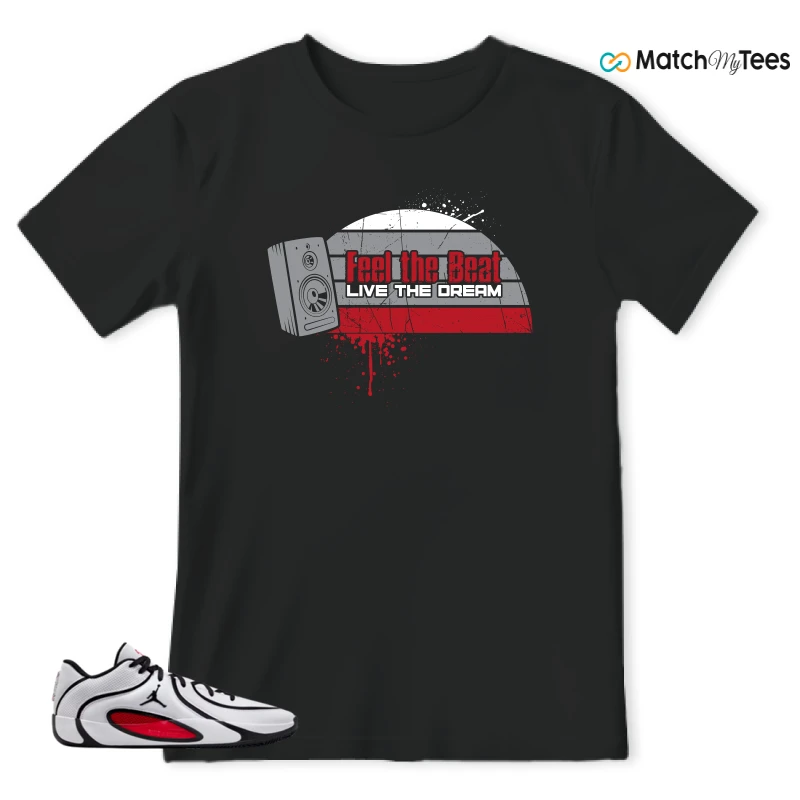 NIKE AIR JORDAN TATUM 4 WHITE UNIVERSITY RED SNEAKER Matching Tees t-shirt