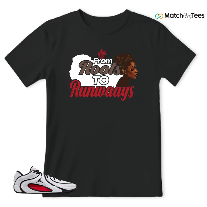 NIKE AIR JORDAN TATUM 4 WHITE UNIVERSITY RED SNEAKER Matching Tees t-shirt