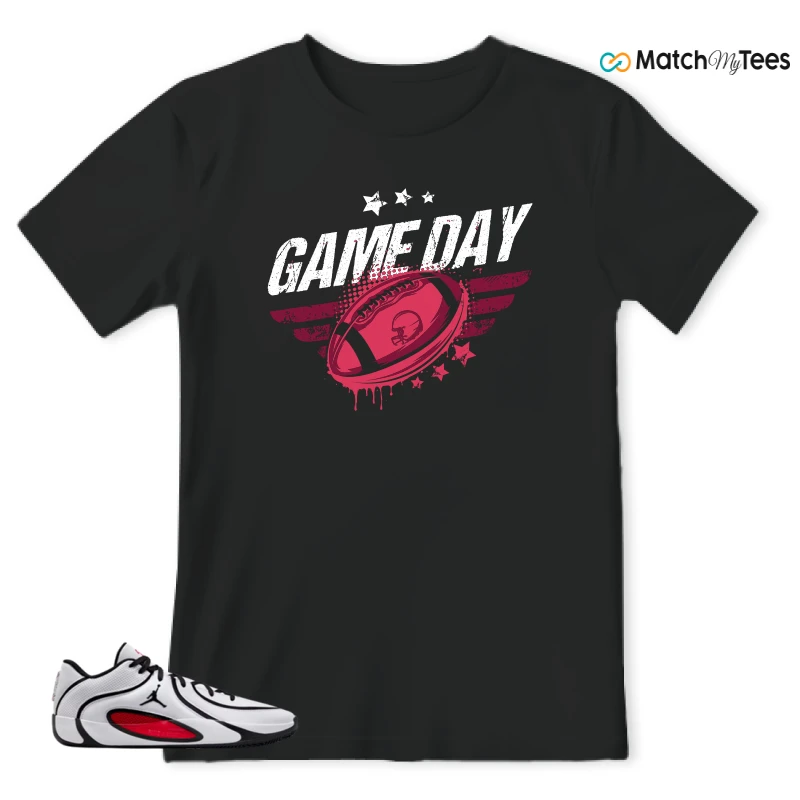 NIKE AIR JORDAN TATUM 4 WHITE UNIVERSITY RED SNEAKER Matching Tees t-shirt