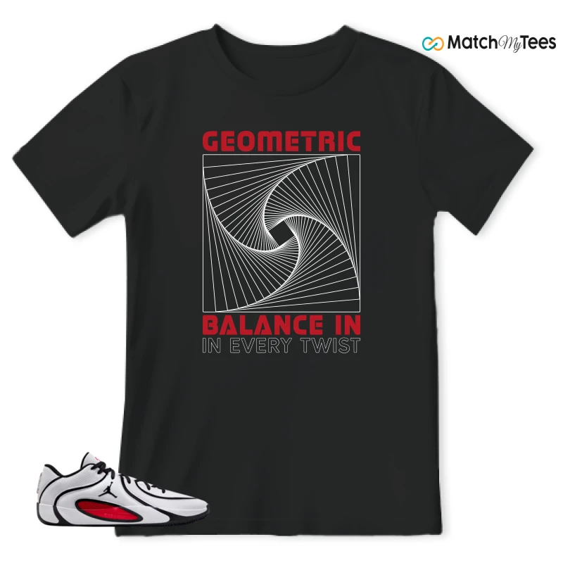 NIKE AIR JORDAN TATUM 4 WHITE UNIVERSITY RED SNEAKER Matching Tees t-shirt