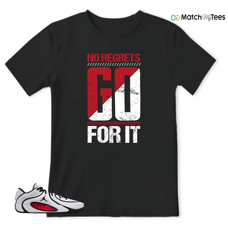 NIKE AIR JORDAN TATUM 4 WHITE UNIVERSITY RED SNEAKER Matching Tees t-shirt