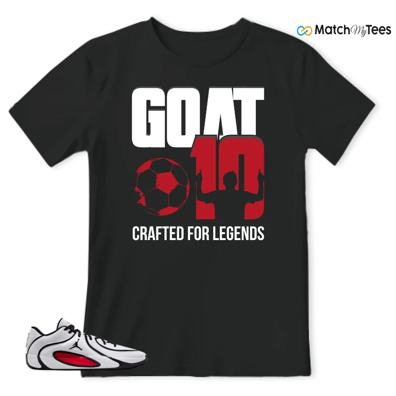 NIKE AIR JORDAN TATUM 4 WHITE UNIVERSITY RED SNEAKER Matching Tees t-shirt