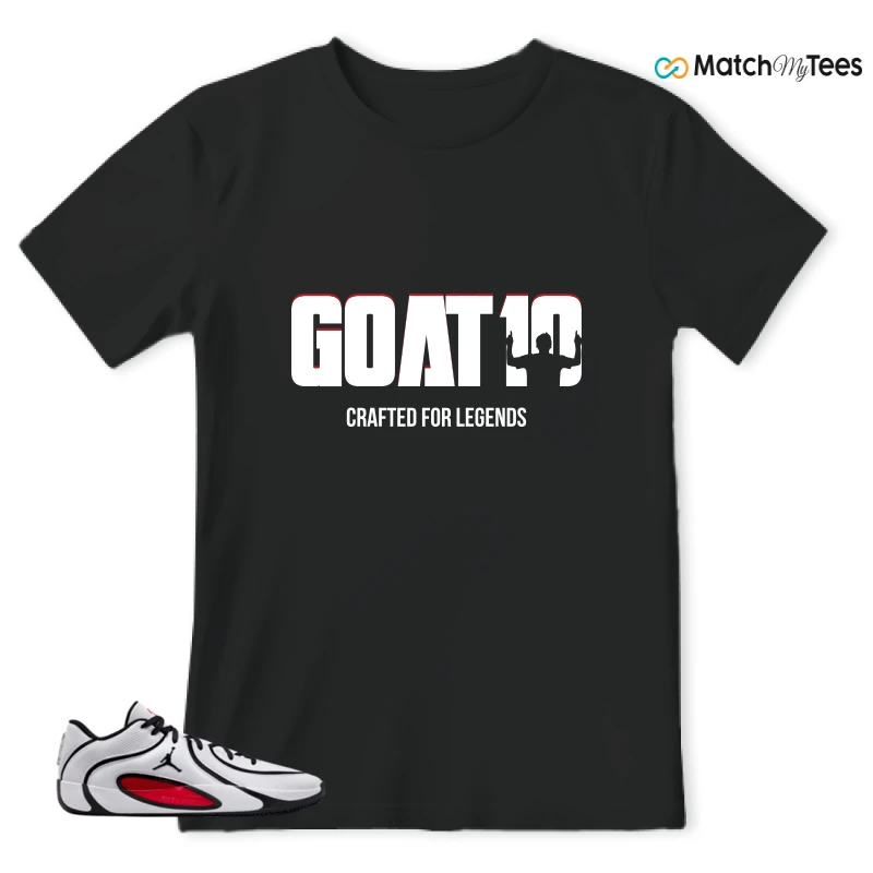 NIKE AIR JORDAN TATUM 4 WHITE UNIVERSITY RED SNEAKER Matching Tees t-shirt