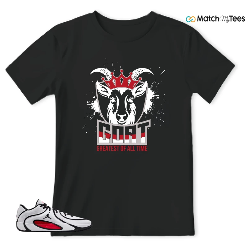 NIKE AIR JORDAN TATUM 4 WHITE UNIVERSITY RED SNEAKER Matching Tees t-shirt