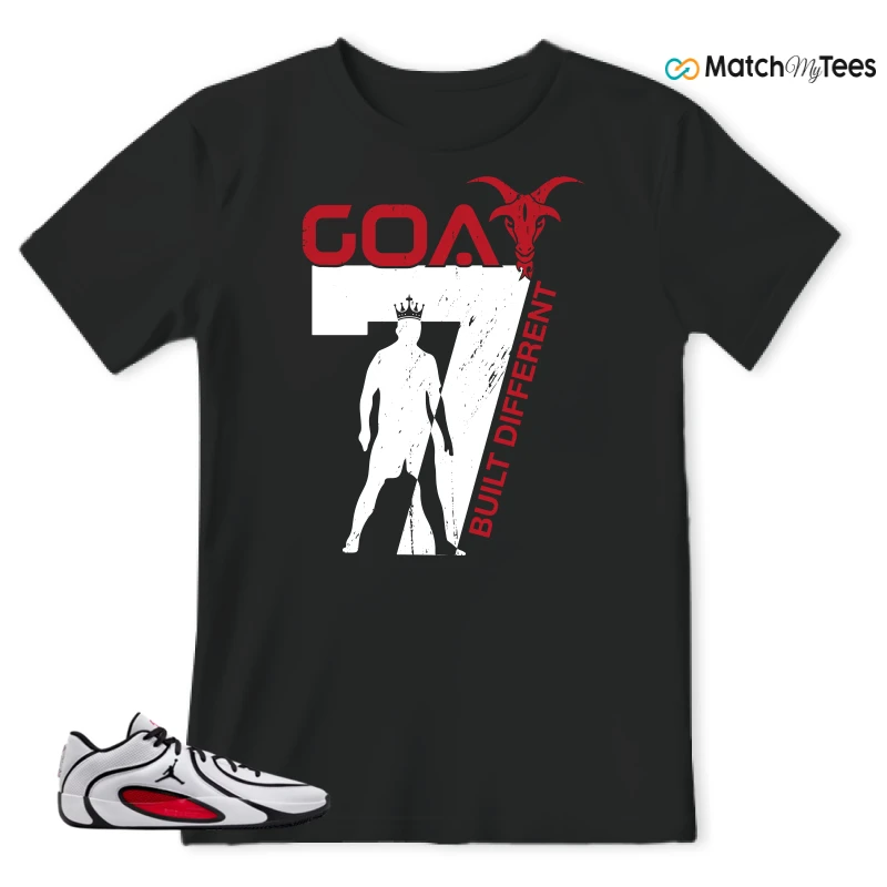 NIKE AIR JORDAN TATUM 4 WHITE UNIVERSITY RED SNEAKER Matching Tees t-shirt