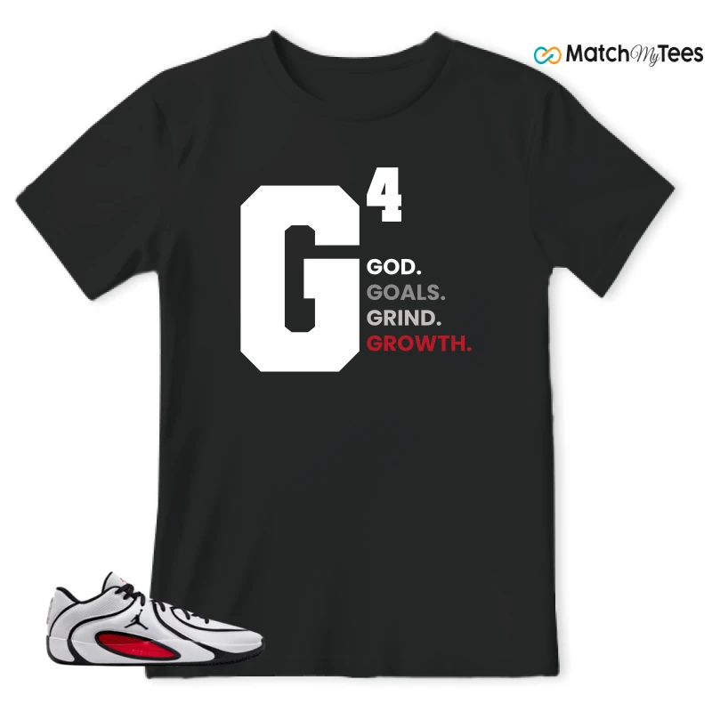 NIKE AIR JORDAN TATUM 4 WHITE UNIVERSITY RED SNEAKER Matching Tees t-shirt