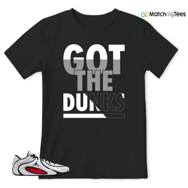 NIKE AIR JORDAN TATUM 4 WHITE UNIVERSITY RED SNEAKER Matching Tees t-shirt