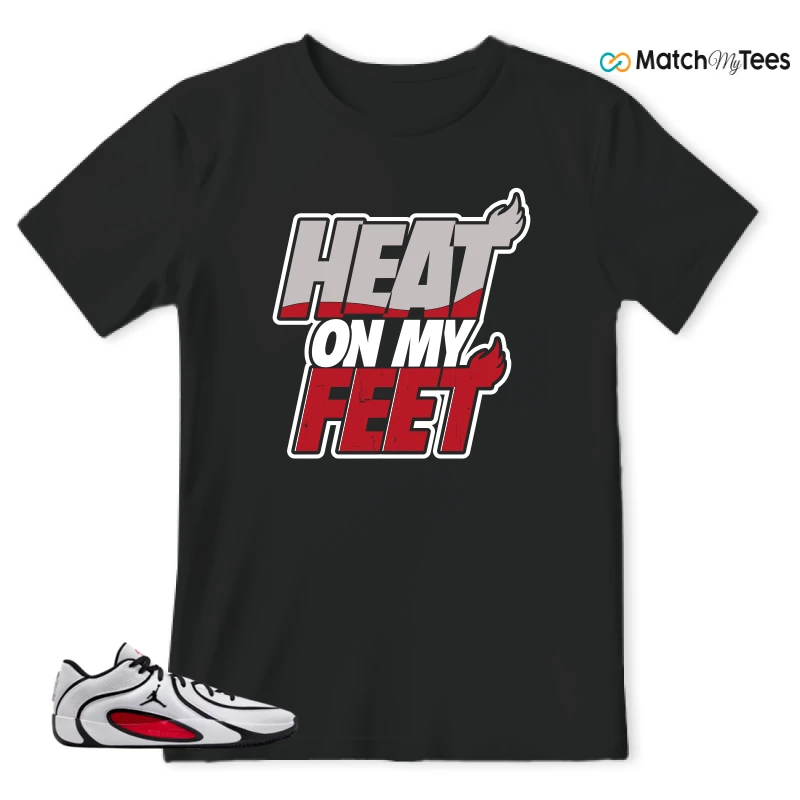 NIKE AIR JORDAN TATUM 4 WHITE UNIVERSITY RED SNEAKER Matching Tees t-shirt