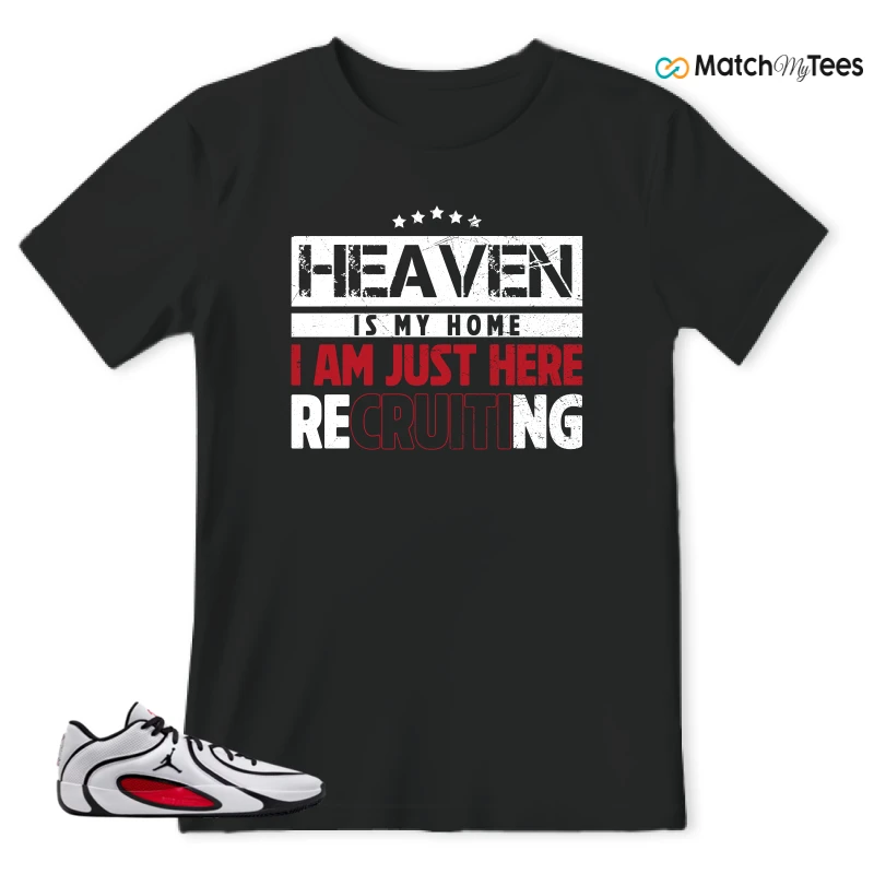 NIKE AIR JORDAN TATUM 4 WHITE UNIVERSITY RED SNEAKER Matching Tees t-shirt