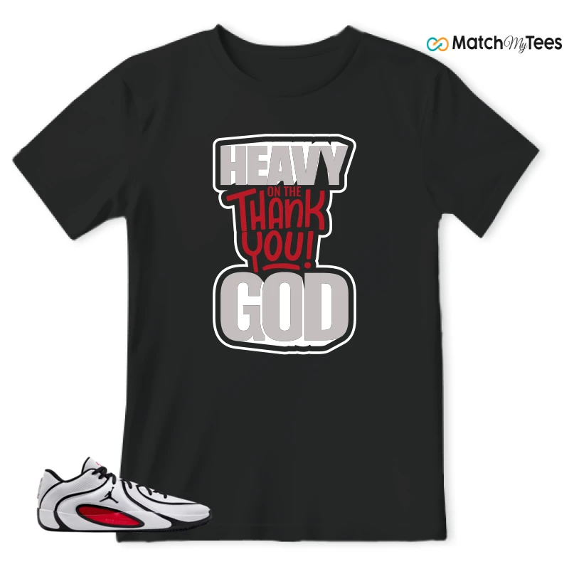 NIKE AIR JORDAN TATUM 4 WHITE UNIVERSITY RED SNEAKER Matching Tees t-shirt