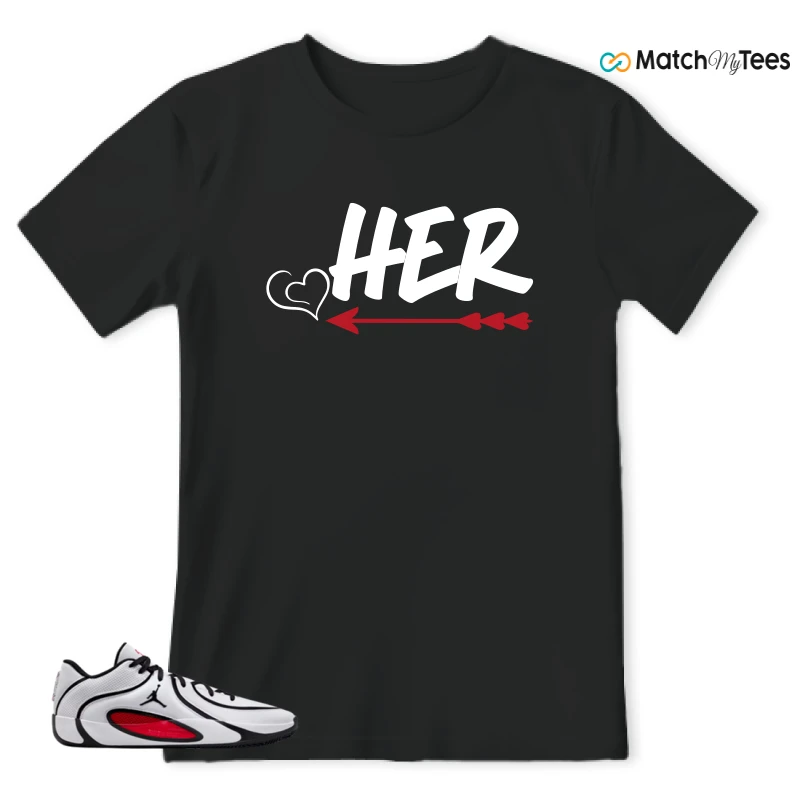 NIKE AIR JORDAN TATUM 4 WHITE UNIVERSITY RED SNEAKER Matching Tees t-shirt