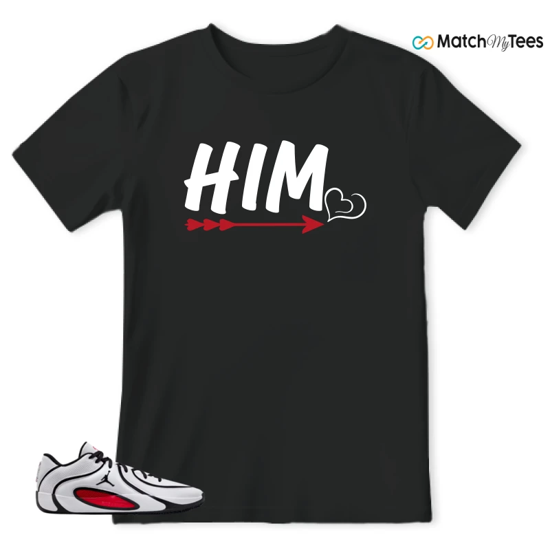 NIKE AIR JORDAN TATUM 4 WHITE UNIVERSITY RED SNEAKER Matching Tees t-shirt