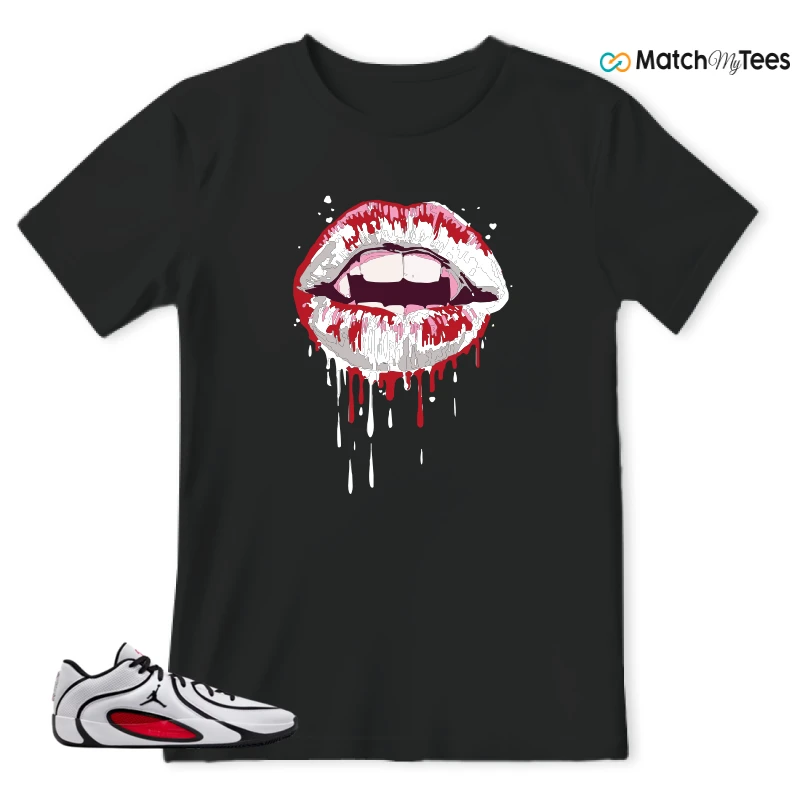 NIKE AIR JORDAN TATUM 4 WHITE UNIVERSITY RED SNEAKER Matching Tees t-shirt