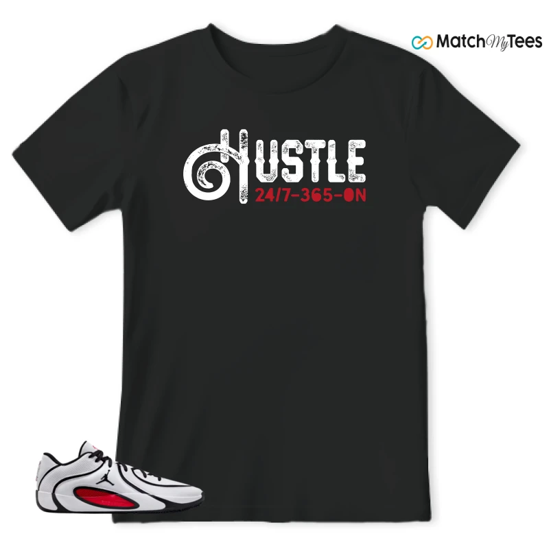 NIKE AIR JORDAN TATUM 4 WHITE UNIVERSITY RED SNEAKER Matching Tees t-shirt