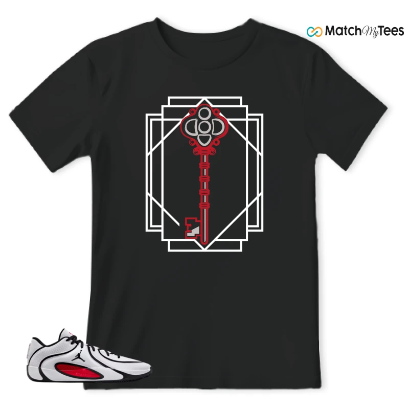 NIKE AIR JORDAN TATUM 4 WHITE UNIVERSITY RED SNEAKER Matching Tees t-shirt