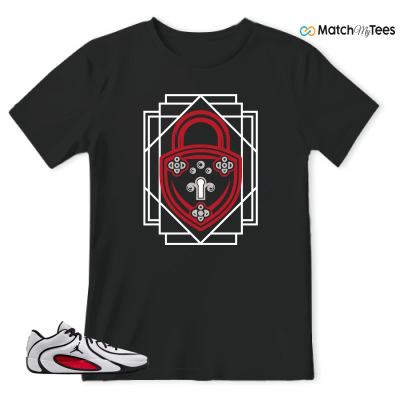 NIKE AIR JORDAN TATUM 4 WHITE UNIVERSITY RED SNEAKER Matching Tees t-shirt