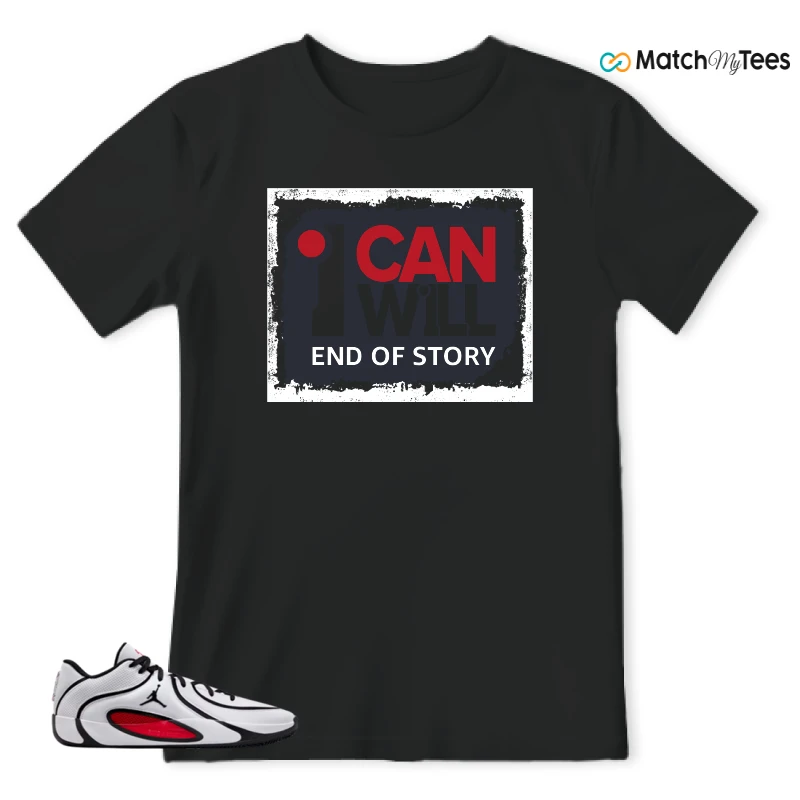 NIKE AIR JORDAN TATUM 4 WHITE UNIVERSITY RED SNEAKER Matching Tees t-shirt