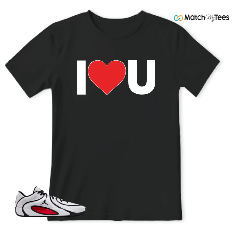 NIKE AIR JORDAN TATUM 4 WHITE UNIVERSITY RED SNEAKER Matching Tees t-shirt