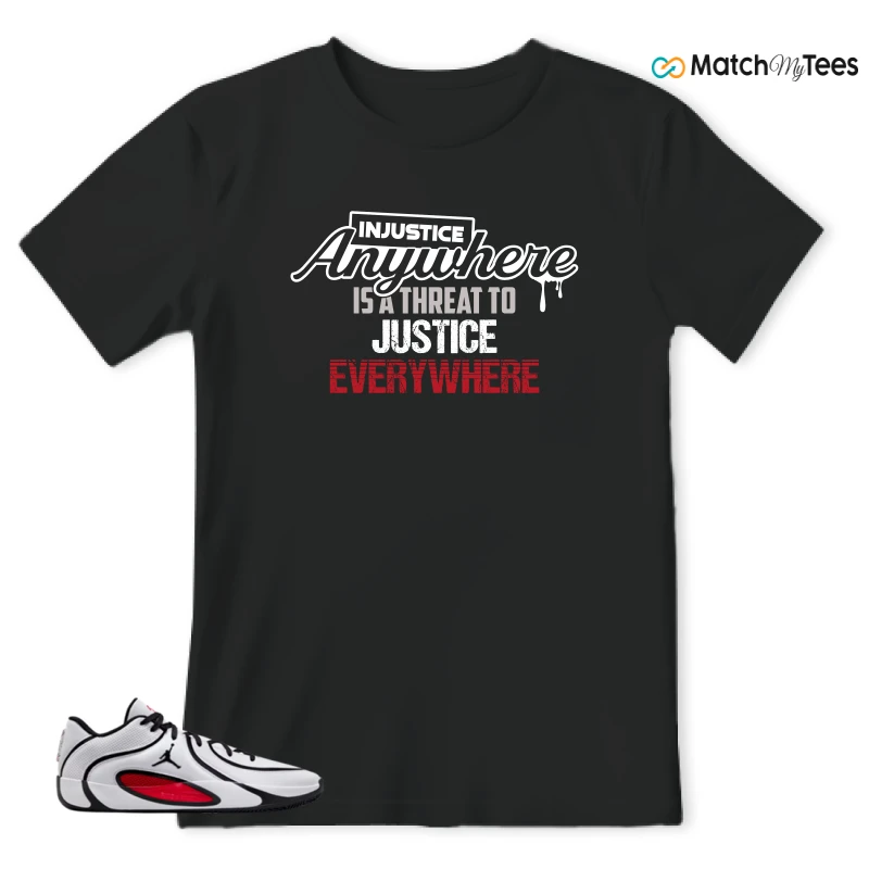 NIKE AIR JORDAN TATUM 4 WHITE UNIVERSITY RED SNEAKER Matching Tees t-shirt