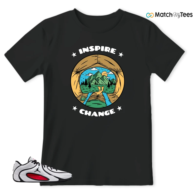 NIKE AIR JORDAN TATUM 4 WHITE UNIVERSITY RED SNEAKER Matching Tees t-shirt