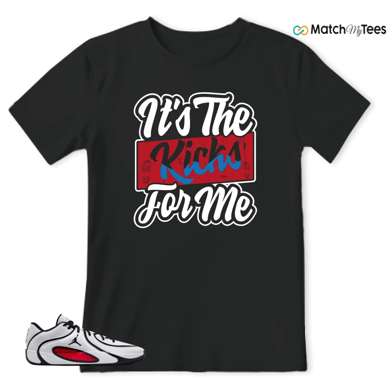 NIKE AIR JORDAN TATUM 4 WHITE UNIVERSITY RED SNEAKER Matching Tees t-shirt