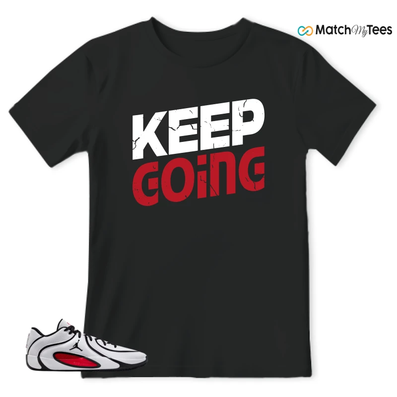NIKE AIR JORDAN TATUM 4 WHITE UNIVERSITY RED SNEAKER Matching Tees t-shirt