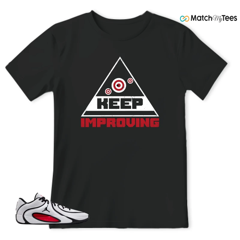 NIKE AIR JORDAN TATUM 4 WHITE UNIVERSITY RED SNEAKER Matching Tees t-shirt