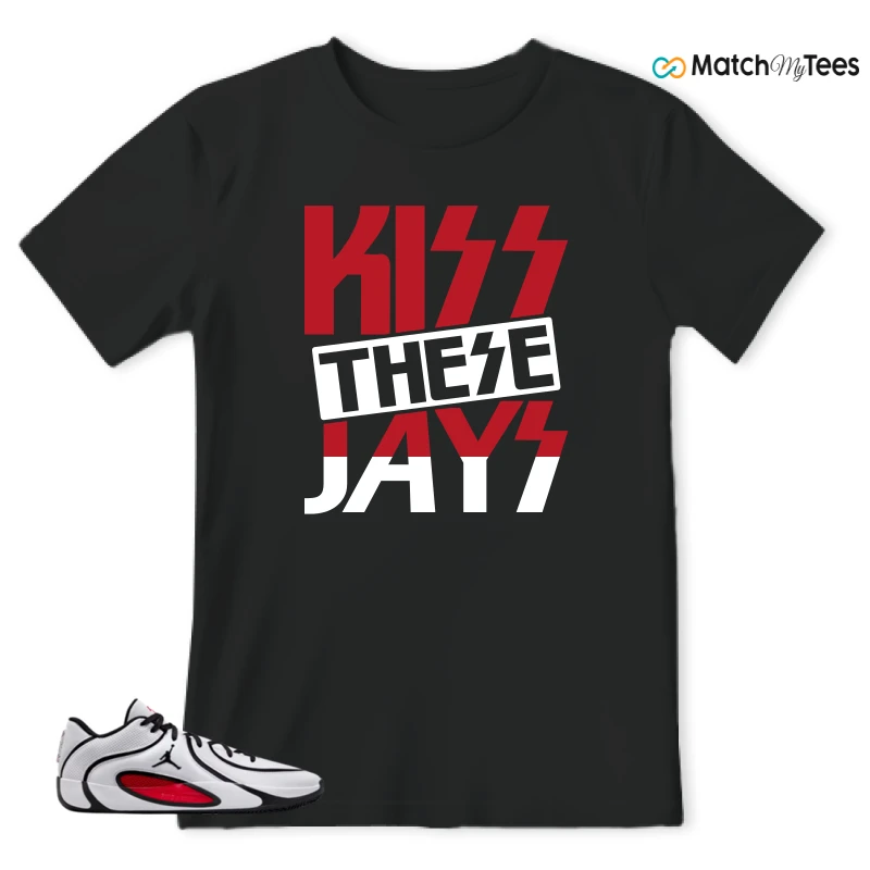 NIKE AIR JORDAN TATUM 4 WHITE UNIVERSITY RED SNEAKER Matching Tees t-shirt