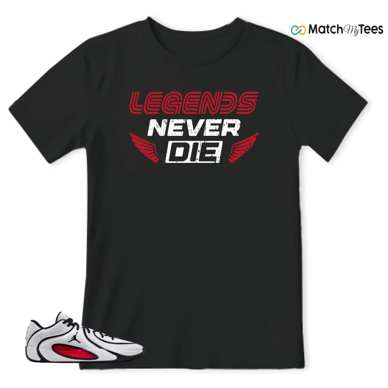 NIKE AIR JORDAN TATUM 4 WHITE UNIVERSITY RED SNEAKER Matching Tees t-shirt