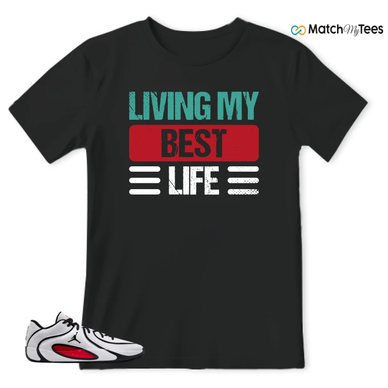 NIKE AIR JORDAN TATUM 4 WHITE UNIVERSITY RED SNEAKER Matching Tees t-shirt