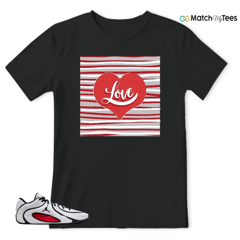 NIKE AIR JORDAN TATUM 4 WHITE UNIVERSITY RED SNEAKER Matching Tees t-shirt