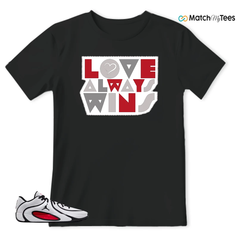 NIKE AIR JORDAN TATUM 4 WHITE UNIVERSITY RED SNEAKER Matching Tees t-shirt